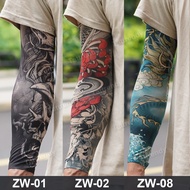 3Pcs/pack UV Protection Sleeve Arm Nylon Elastic Fake Tattoo Sleeve Arm Slip on Stockings Outdoor Fi