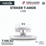 T Arde Tofuda Plug Adapter T Arde USB Switch Electrical Plug Branch 3 T Electrical Adapter T-106 T-1
