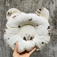 Gối xô muslin TAI GẤU cho bé từ sơ sinh êm ái mềm mại G07