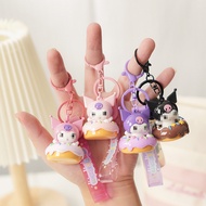 IP Cartoon Cute Creative Donut Keychain Small Pendant PVC Keychain Small Jewelry Accessories Bag Pen