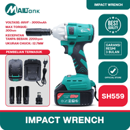 Mailtank SH559 CORDLESS IMPACT WRENCH 88VF BRUSHLESS 550NM impact baterai Bisa Bolak Balik MESIN BOR