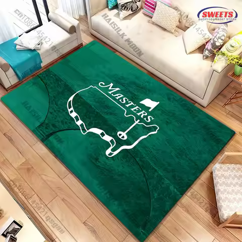 1PC P-Prem1um Golf M-Masters Logo Carpet Rug for Living Room Bedroom Sofa,Office Areas, Mat,Multi Si