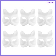 📦 6pcs Blank Masks Hindi Nakapinta na Masquerade Mask para sa Halloween Costume at Pamilyang Kasiyah