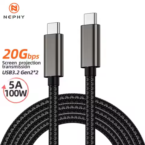 USB 3.2 Gen 2 USB Type C Cable For Macbook Air Pro Samsung Xiaomi PD 100W 5A Data Charger Thunderbol