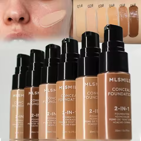 Face Foundation Cream Waterproof Long-Lasting Oil-Control Matte BB Cream Concealer Liquid Full Cover