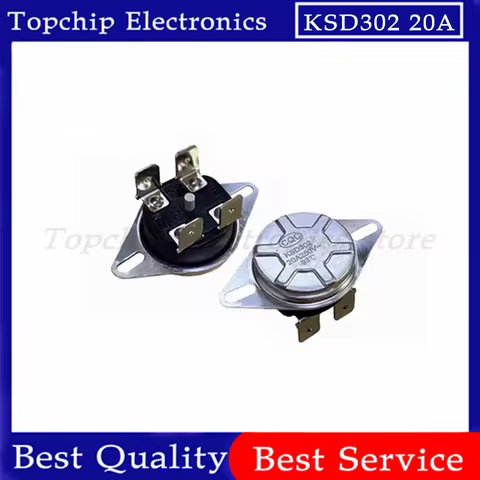 1pcs KSD302 KSD302X KSD302T 75/85C/92C/93C/95C 20A 250Vdegree Manual Reset Temperature Thermal Contr