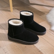 Ugg บูทแขนสั้นสำหรับผู้หญิงรองเท้าผ้าฝ้าย2021ใหม่รองเท้าหนาไม่ลื่นรองเท้าบูตผู้หญิงหิมะฤดูหนาว