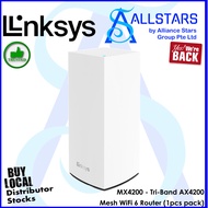 (ALLSTARS : We are Back Promo) Linksys MX4200 (1pc pack) Velop WiFi 6 Whole Home Mesh System (MX4200-AH) (Warranty 3years with DigitalHub)