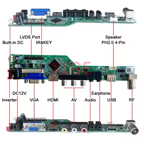 Driver Board Fit B154EW01 B154EW02 B154EW04 B154EW08 LCD Display 1CCFL Analog TV LVDS 30-Pin 1280*80