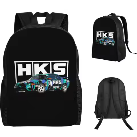 HKS R32 GT-R Backpack Student Boys Girls BookBag School Bag Laptop Shoulder Bags