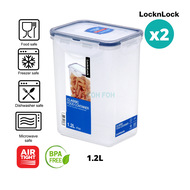[SG Stock] [Bundle of 2] LocknLock PP Microwave Airtight Stackable Classic Food Container Rectangle 1.2L