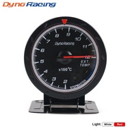 Dynoracing 60MM Car Exhaust Gas Temp Gauge EGT/EXT Temp Gauge With Red & White Light Car Meter with 
