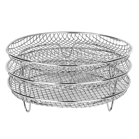 Air Fryer Three Stackable Dehydrator Racks for Gowise Philips Ninja Stainless Steel Air Fryer Rack F