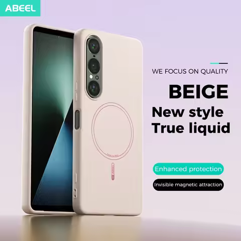 Magnetic Phone Case for Sony Xperia 1 VII VI 5VI 10V 2023 MagSafe Liquid Silicone Comfortable Feel B
