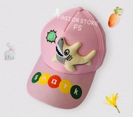 2-8 Tahun - Topi baseball anak laki laki motif PPY SHARK topi anak boneka ikan hiu lucu