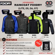 RAINCOAT FOXDRY SET Foxdry Lite, 05, 06 V2 & 07 PREMIUM SET (FOXDRY Set Baju & Seluar Original )-Rai