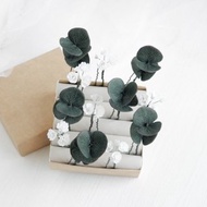 Eucalyptus hair piece Babys breath hair pins Greenery wedding hair accessories