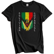 Bolivian Guyanese Flags Ripped Torn Bolivia Guyana T-Shirt