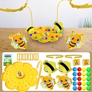 Kids Magnetic Beads Fishing Game Bee Board Educational Game