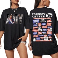 Ready Stock Men Beyoncé Cowboy Carter Tour Tshirt Western Rodeo Queen Bey S-3XL