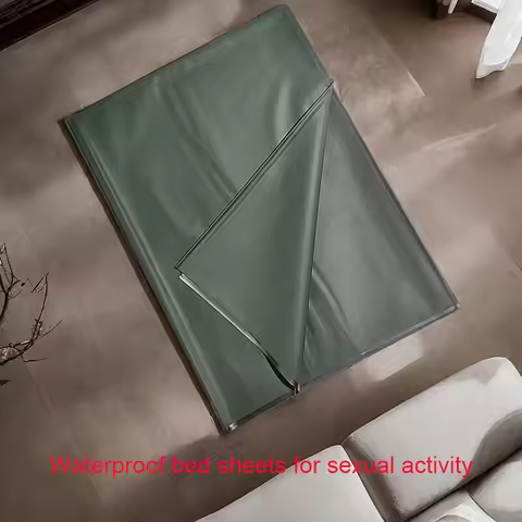 New S M Game Waterproof Bed Sheet Waterproof PU Bed Sheet Oil Resistant Waterproof Mattress Black PV