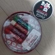 x4 Coca-Cola Lip Smacker Balm Polar Bear Tin Gift Set Vanilla Cherry Coke Sprite