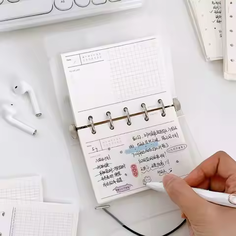50Sheets A7 Loose-Leaf Notebook Refill Paper Index Inside Page Cards Separator Page Paper Inner Refi