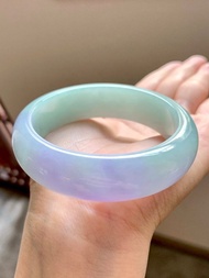 冰種 天然翡翠 緬甸 A玉 玉鐲 • 冰種紫羅蘭翡翠福鐲