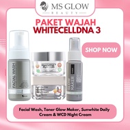 Ms Glow Paket Wajah WhiteCellDNA Series - Perawatan Skin Barrier &amp; Mencerahkan Wajah