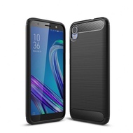 CASE SLIMFIT ZENFONE LIVE LIVE L1 L2 ZA550KL ZB501KL SOFTCASE FIBER CARBON SILICON CASING SHOCKPROOF