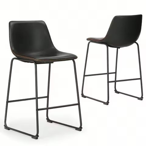 Bar Stools Sillas Para Barra Alta26 Inch Counter Height Bar Stools Set Of 2 Leather Barstool With Ba