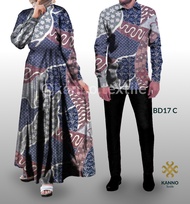 Kain Batik Halus Dobby BD17 Motif Abstrak Warna Hijau/Maroon/Navy
