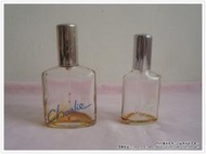 《煙薰草堂》早期 Charlie 香水 香水瓶 空瓶 玻璃 ~ 白 + 藍  二件一組