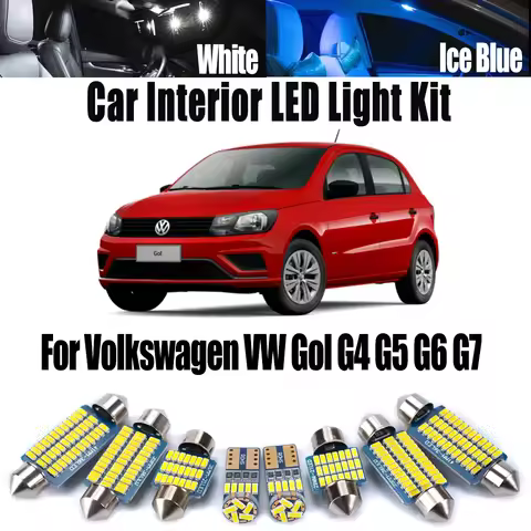 Canbus Vehicle LED Interior Dome Trunk License Plate Light Kit For Volkswagen VW Gol G4 G5 G6 G7 Car