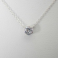 [New] Necklace Swarovski Diamond Pendant Pt900 Sv925 0.18Ct [F2-7]