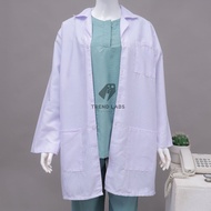LABORATORY COAT WHITE LAB COAT/ LABORAT CLOTHES FOR STUDENT WORK PRACTICES