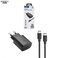 ชุดชาร์จ PD25W Port Type C +Cable C to C สายชาร์จพร้อมหัวชาร์จ ของแท้ ยี่ห้อ energy