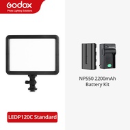 Godox โคมไฟไฟสตูดิโอวิดีโอสตูดิโอ LED120C LEDP120C แบบบางเฉียบ3300K ~ 5600K สำหรับกล้องบันทึก DV กล้