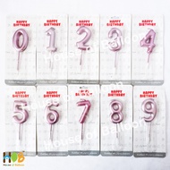 LILIN ROSEGOLD Chrome Number Candles