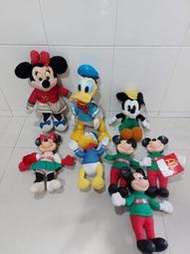 90年代 麥當勞 迪士尼 Disney 米奇 米老鼠 米妮 唐老鴨 玩偶 娃娃 老娃 共8隻