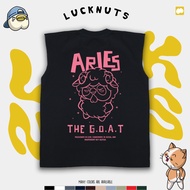 Lucknuts Tanktop | Singlet T-Shirt | Men's and Women's Cotton Combed 24s | ARIES ARIES ARIES