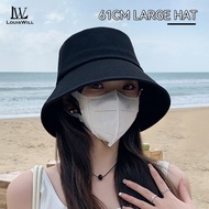 LouisWill 61CM Large Hat Fashion Sun Cap Men Womens Beach Hat Basin Hat Fisherman Hat Widened Brim S