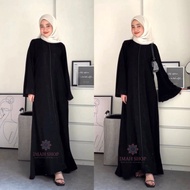 New!! Abaya Turkey Hitam Gamis Dress Maxi Arab Saudi Bordir Turki
