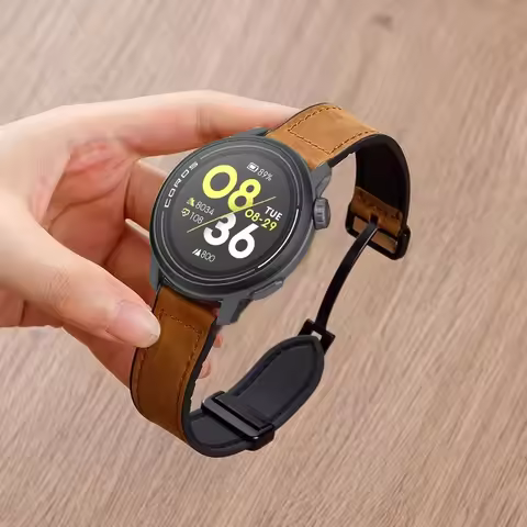 Leather Silicone Strap For COROS PACE 3/2 Magnetic Wristband For Coros Pace APEX 46mm 42mm 2Pro APEX