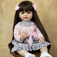 Long Hair Can Be DIY Styled To Accompany 55cm Rebirth Dolls 22 Inch Cute Simulation Toys Full Soft V