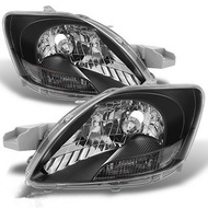 BUATAN MALAYSIA Toyota Vios 2008 - 2012 NCP93 HEAD LAMP BLACK / SMOKE NCP93 Lampu besar lampu depan