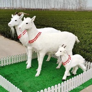 Restaurant Three Milk Goat Simulation Props Model Kaitai Movie Goat Simulation Sheep Ornaments Fur A