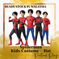 Kids Costume - Role Play Animation For Spiderman Mask Marvel Avengers Superhero Kostum Budak Lelaki 