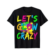 Men's 80s Neon Rave T-Shirt - Glow Party Outfit with Retro Splatter Paint & 80s Icons, Ultra-Soft Br