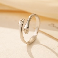 8 ️ ⃣ Love Hug Couple Ring Korean Version Jane Eyre Fashion Hug Ring Open Couple Ring 25.11.11